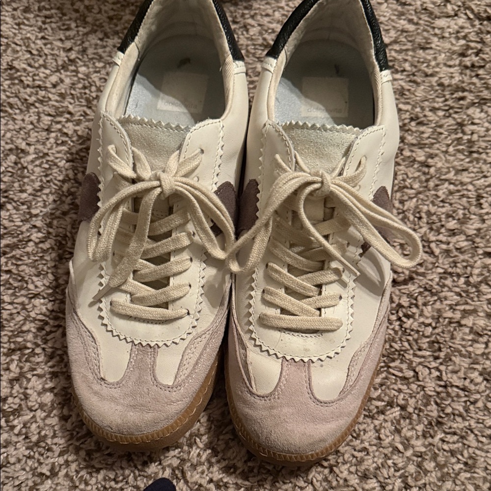 Dolce Vita Cream and Tan Athletic Shoes